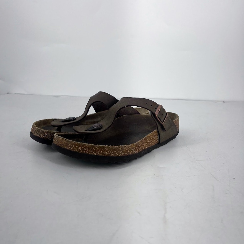 Birkenstock Gizeh Dark Brown Birko-Flor Thong Sandals Womens 39 Regular Wide